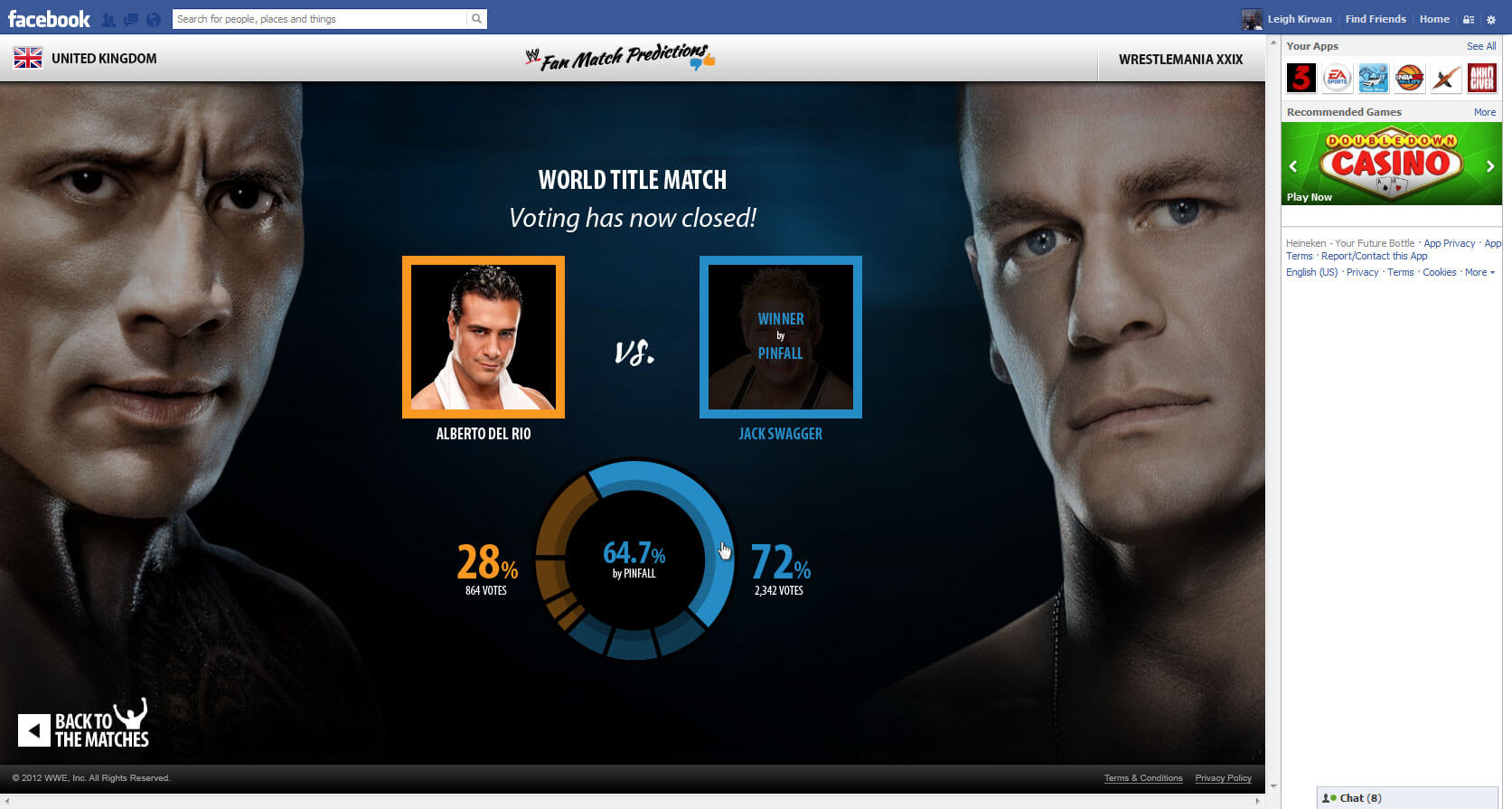WrestleMania XXIX Match Predictor image